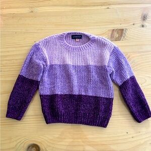 Andy & evan girls purple long sleeve sweater - size 4t